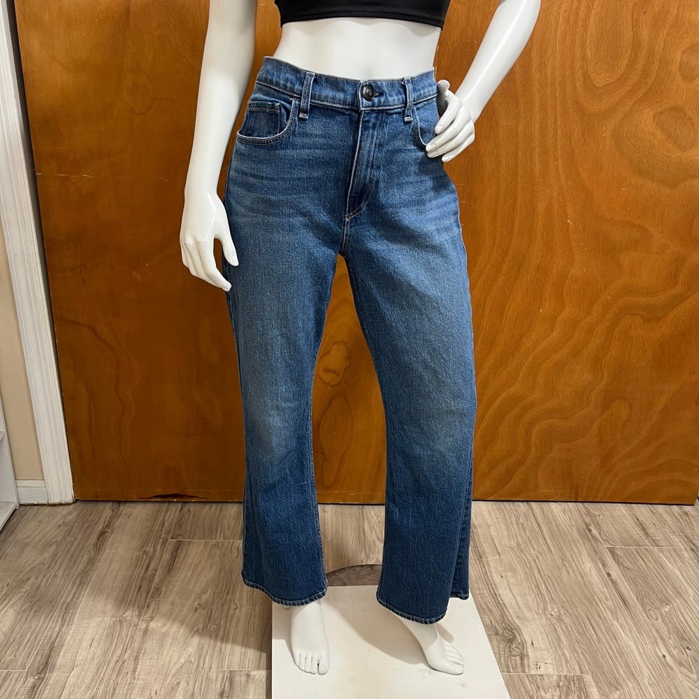 rag & bone Womens Piper Mid Rise Full Length Bootcut Jeans Size 32 Dark Wash